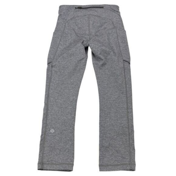 Lululemon Speed Up Crop 21" Luxtreme In Heathered Black Size 2 - Picture 6 of 7